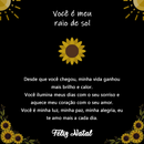 Caixa com Girassol Eterno & Colar Coração Personalizado