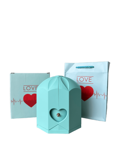 Caixa com Rosa Eterna & Colar Gota Personalizado - Para Minha Mãe