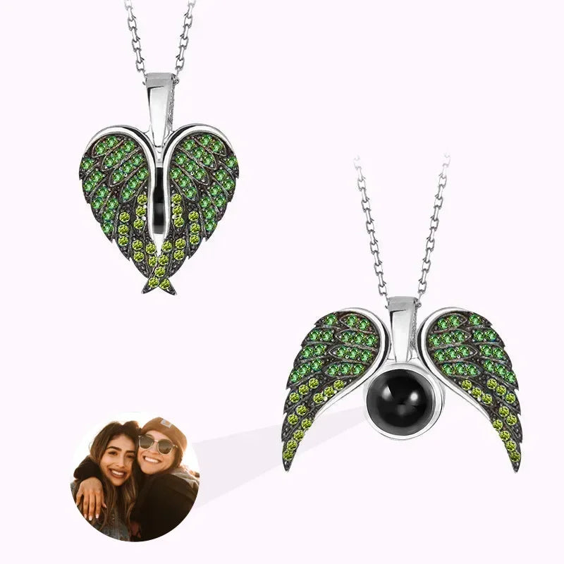 Colar Asas de Anjo | Personalizado com Foto